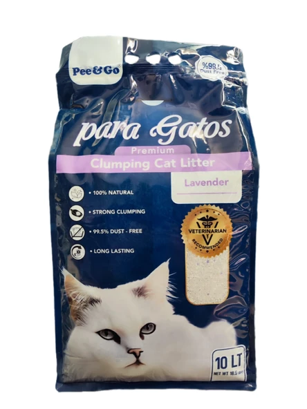 Pee&Go Clumping Cat Litter Lavender (Lavanata Kokulu) - 5