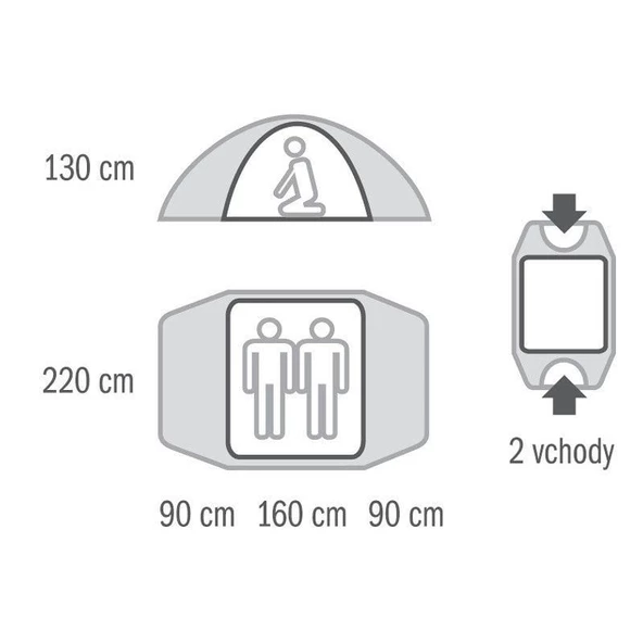 HUSKY FALCON YESIL 2 KISILIK CADIR - 8