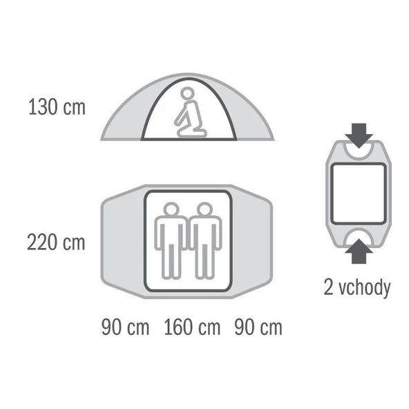 HUSKY FALCON YESIL 2 KISILIK CADIR - 5