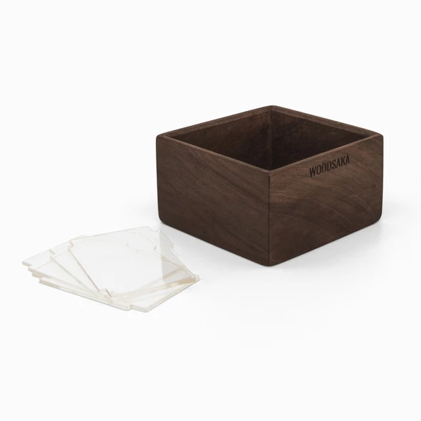 Woodsaka Gobi Kartvizit Organizer - Küçük - Ceviz Ağacından - 4