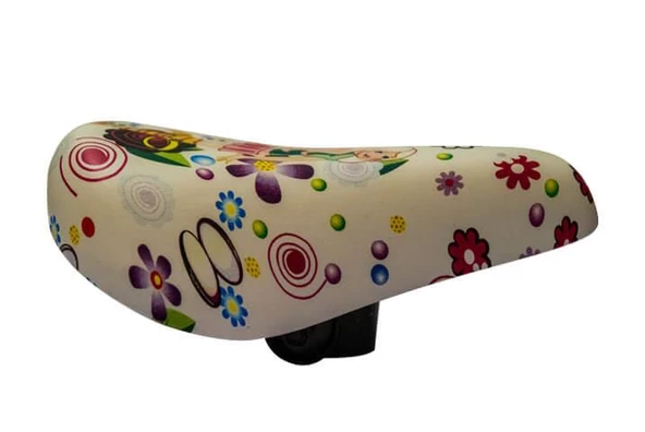ZOZO VL-1105-6 Kelepçeli Çiçekli Bisiklet Selesi 210mm*140mm Çocuk Bisiklet Koltuğu - 2