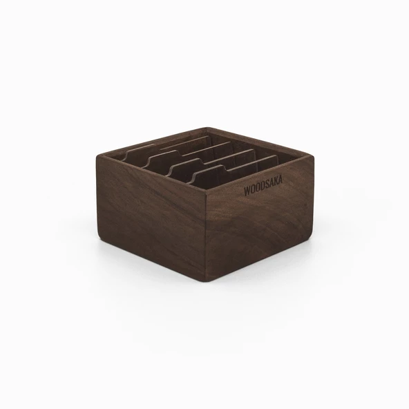 Woodsaka Gobi Kartvizit Organizer - Küçük - Ceviz Ağacından - 3