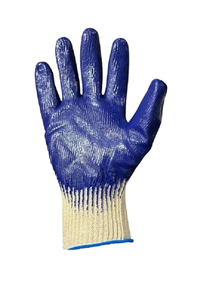 FIVESTAR 2101 MAVİ LATEX KAPLI ÖRME IS ELDİVENİ