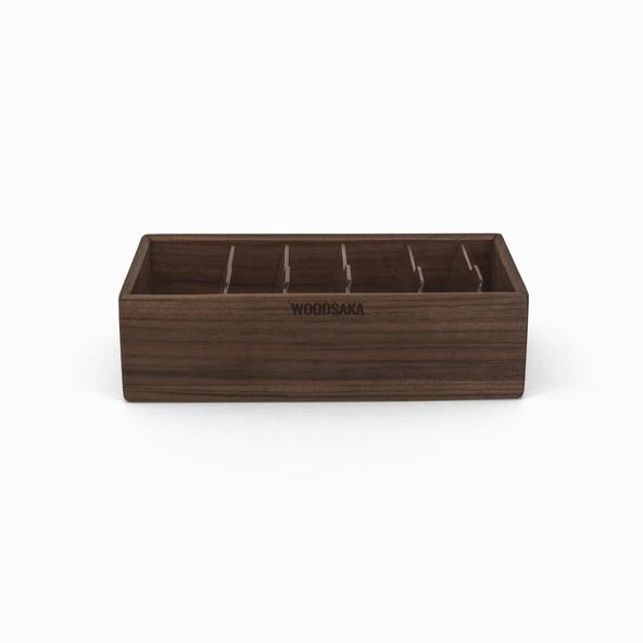 Woodsaka Gobi Kartvizit Organizer - Ceviz - 2