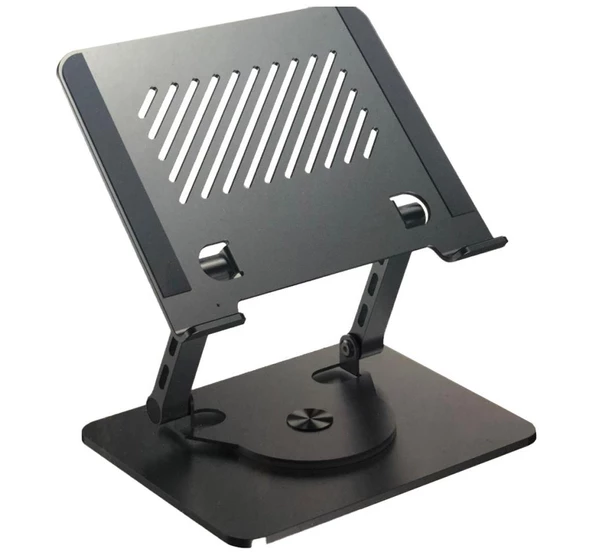 Daytona ZR-573 360° Döner metal notebook stand, açık gri