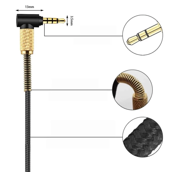 Schulzz Sony XB950 Skullcandy Hesh 2 3 Jabra Move Uyumlu Yedek Ses Kablosu Mikrofon - 5