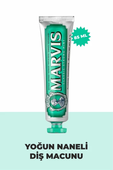 Marvis  Classic Strong Mint Yoğun Naneli Diş Macunu 85 ML