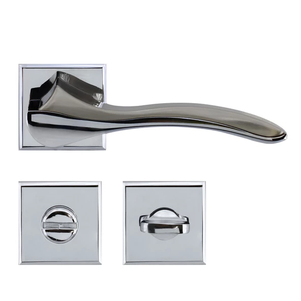 Bilecik WC Banyo Kapı Kolu Krom İnox Sağa Sola Uygun İç Dış Wc Kapısı Kilitlenebilir 1 Takım - 4