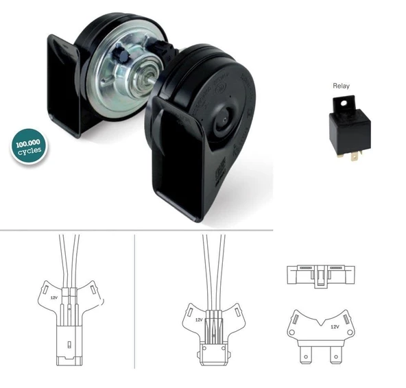 FIAMM FİAMM DADAT KORNA 12V TAKIM+ROLE RENAULT+MERCEDES+