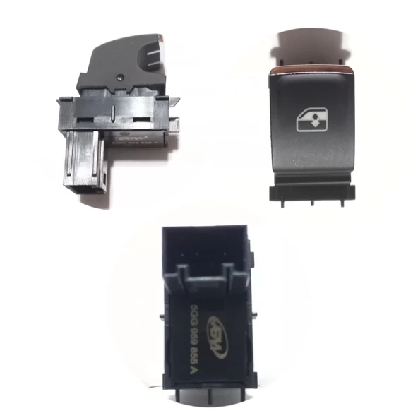 AEMPART CAM ANAHTARI VOLKSWAGEN TIGUAN GOLF PASSAT YM TEKLİ OKLU KROMLU