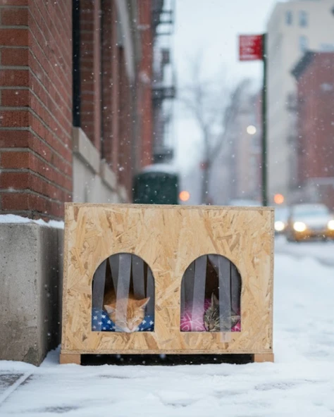 Reyo Kedi Evi Dış Ortam Uygun Ahşap Kedi Evi Double OSB Minderli 61x41x36 cm - CAT51M ürün görseli 1