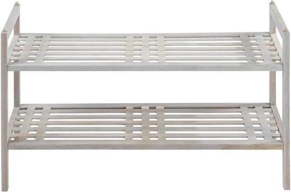 Wenko Norway Raf Ünitesi, 2 'li Doğal Ceviz Ahşap Ayakkabılık - 2