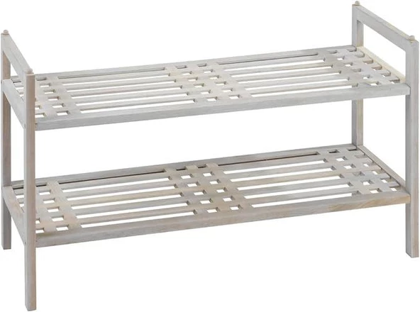 Wenko Norway Raf Ünitesi, 2 'li Doğal Ceviz Ahşap Ayakkabılık - 3