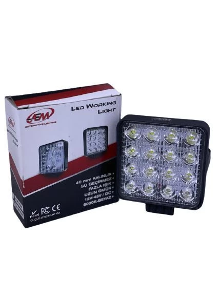 AEMPART ÇALIŞMA LAMBASI 16 LED KARE 48W