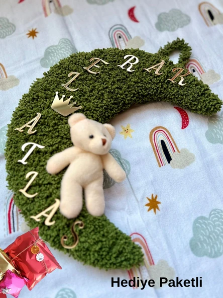 Bebek Anakuzusu Örgü Kapı Süsü Kişiye Özel İsim Tasarım - 2