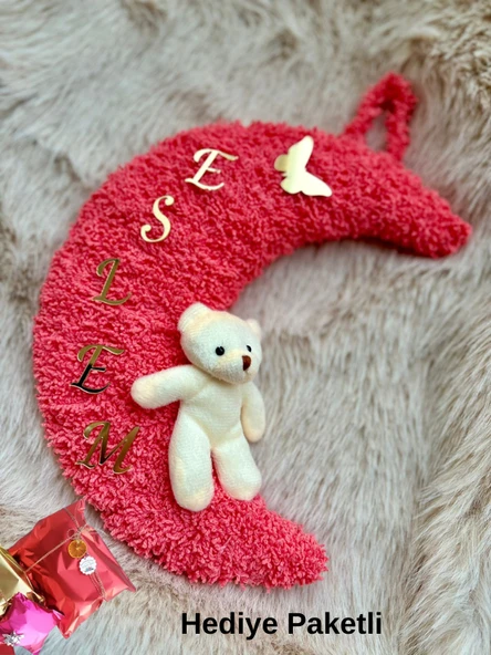 Bebek Anakuzusu Örgü Kapı Süsü Kişiye Özel İsim Tasarım - 7
