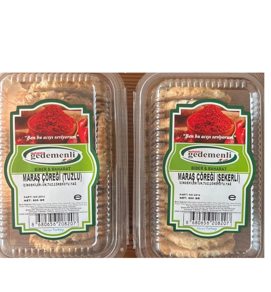 MARAŞ ÇÖREĞİ ŞEKERLİ VE TUZLU 500 GR X 2 ADET ürün görseli