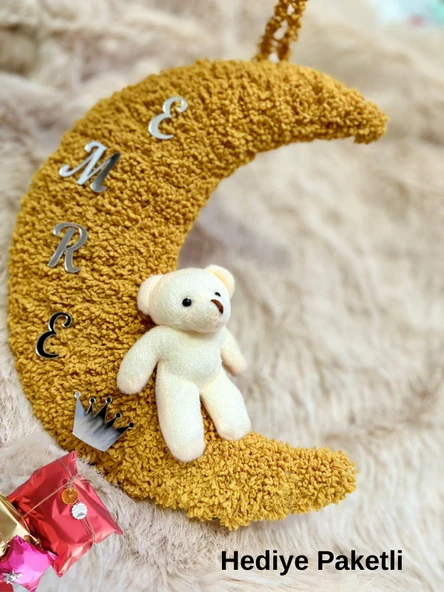 Bebek Anakuzusu Örgü Kapı Süsü Kişiye Özel İsim Tasarım - 3