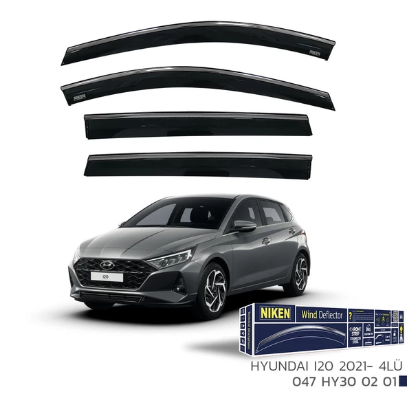 NİKEN Hyundai i20 cam rüzgarlığı kromlu 2021+ niken