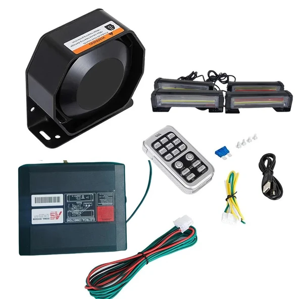 Space 17 flaş fonksiyonlu 300w siren 4 çakarlı kırmızı-mavi-beyaz / SSSR55