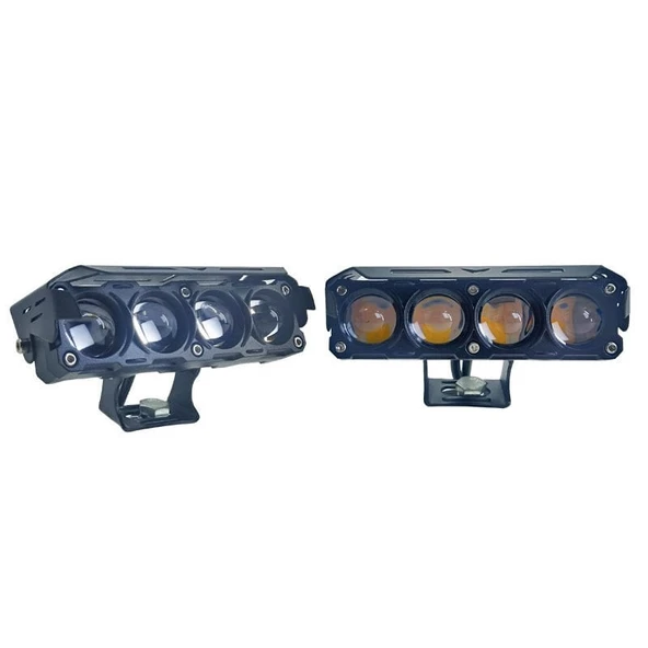 Space Space Offroad sis lambası 12.6 x 5 x 3.5 cm  sarı beyaz - kırmızı gündüz ledli çakarlı 12-60v set/  LASS370-1 ürün görseli 1