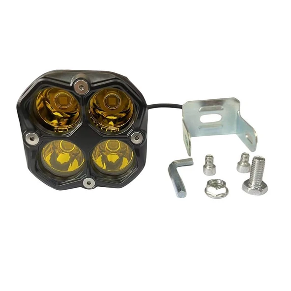 Space Space Offroad sis lambası 7.8x 6.8x7.8cm sarı 20w 12-60v set /  LASS393-1 ürün görseli 1