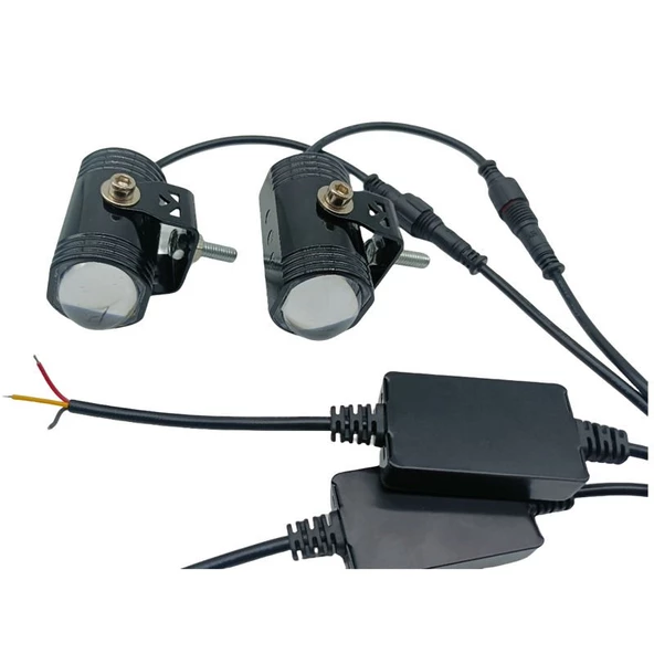 Space Space Offroad sis lambası sarı beyaz 15w+15w 12-60v motosiklet set /  LASS395