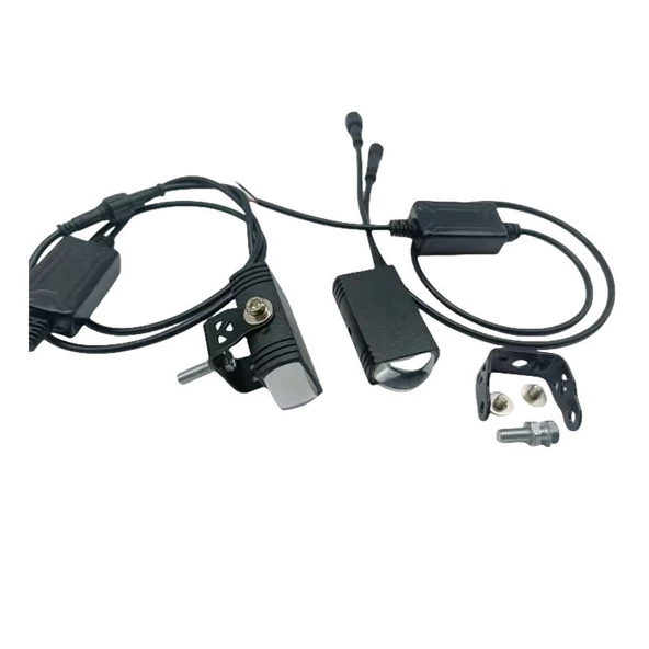 Space Space Offroad sis lambası 4.8x6.3x4.2cm sarı beyaz 15w+15w 12-60v motosiklet set  /  LASS396