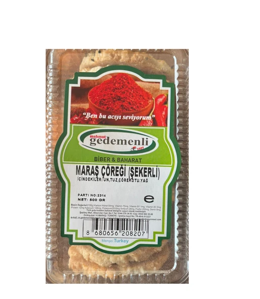 MARAŞ ÇÖREĞİ ŞEKERLİ 500 GR ürün görseli