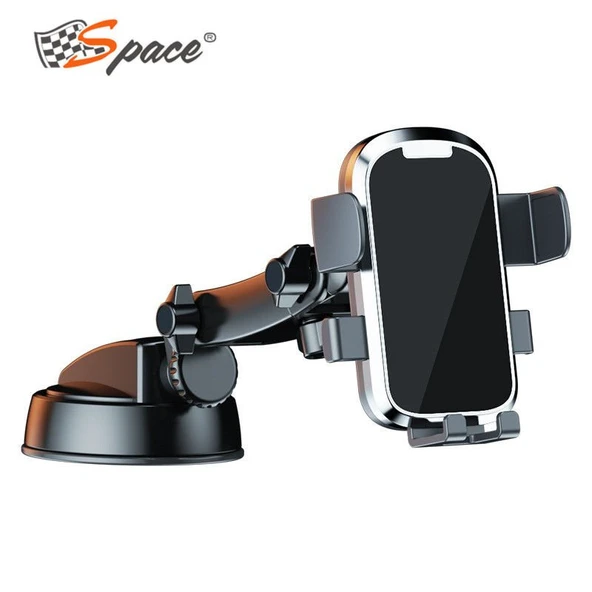 Space Torpido üstü 360 derece dönebilen 25,5 cm telefon tutacağı krom / SYTE200