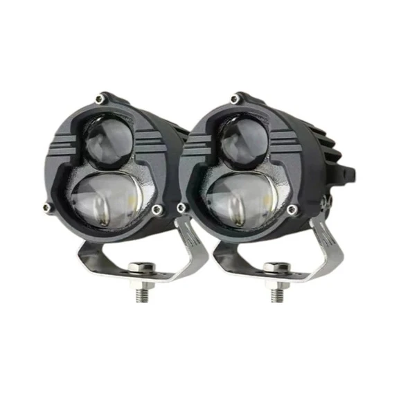 Space Space Offroad sis lambası 6.8x6.8x7cm sarı beyaz 25w+25w 12-60v set /  LASS388
