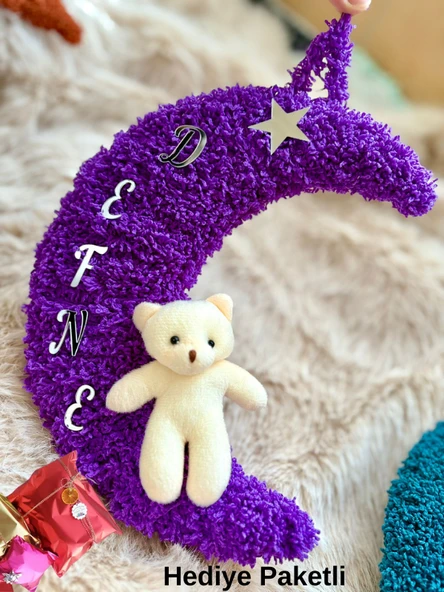 Bebek Anakuzusu Örgü Kapı Süsü Kişiye Özel İsim Tasarım - 6