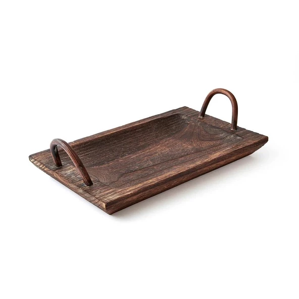 Bambum Beris Dikdörtgen Kulplu Küçük Tepsi B1627 - 3