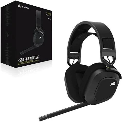 Corsair HS80 RGB Wireless CA-9011235-EU Siyah Kablosuz Kulak Üstü Oyuncu Kulaklığı - 2
