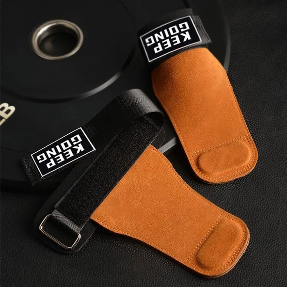 Valkyrie Lifting Straps 2 Adet Ağırlık Eldiveni Tutma Yardımcısı Crossfit Fitness Bileklik Kahve - 3