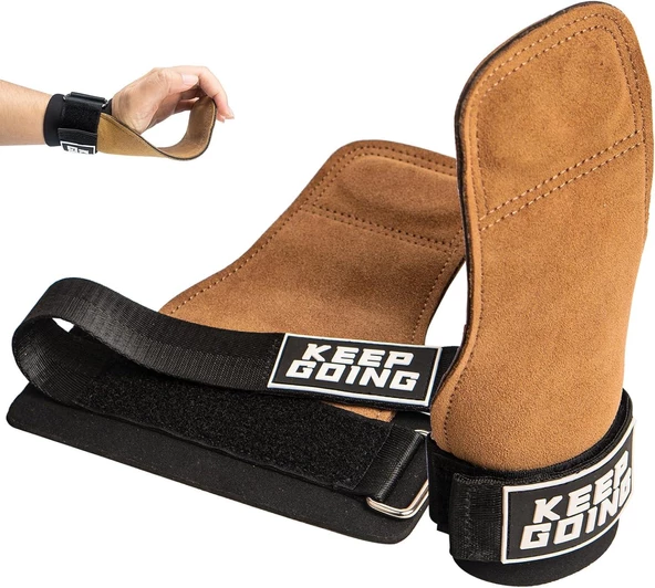 Valkyrie Lifting Straps 2 Adet Ağırlık Eldiveni Tutma Yardımcısı Crossfit Fitness Bileklik Kahve - 5