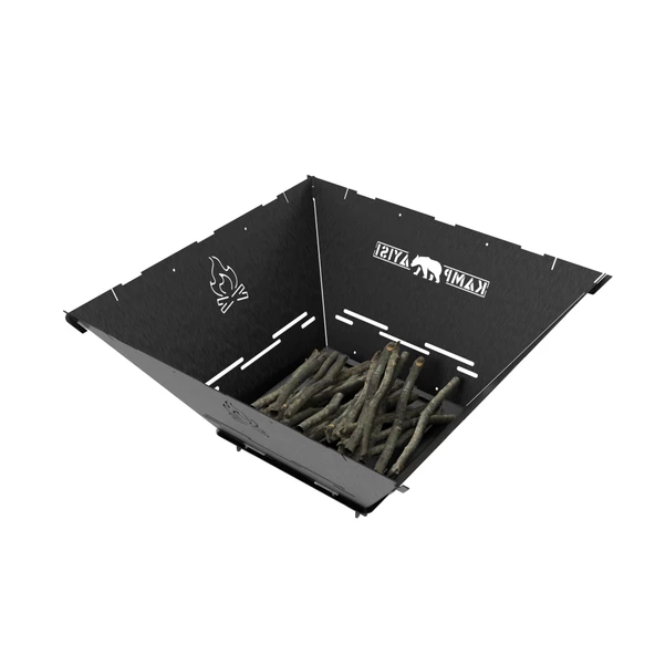 Kamp Ayısı® FireNest™: Grand 3mm Karbon Çelik Ateş Çukuru & Mangal | Su Geçirmez Özel Çantalı - 4