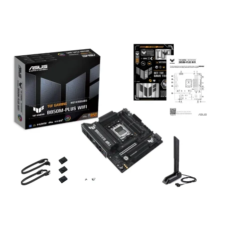 ASUS TUF GAMING B850M-PLUS WIFI, 4xDDR5, 3x M.2, HDMI, DP, Type-C, Wi-Fi 6E, Bluetooth v5.3, AMD Ryzen 9000 Serisi, AM5 Soket Anakart - 4