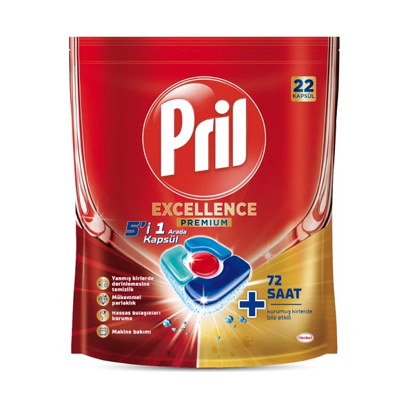 Pril Excellence Premium 5'i 1 Arada 22 Kapsül - 2