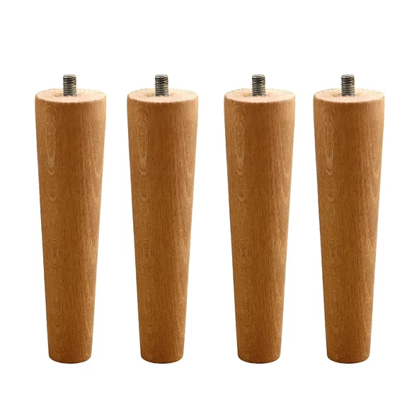 4'lü Set Ahşap 15 cm Mobilya Koltuk Kanepe Sehpa Masa Ayağı Ayakları M8 Civatalı Bağlantı Aparatlı - 7