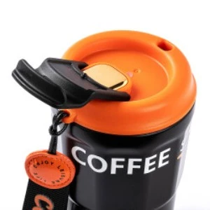 OKADI PRATİK SİYAH PASLANMAZ ÇELİK TERMOS BARDAK 380ML - 3