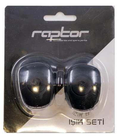 Raptor Beyaz Bisiklet Çakarlı Far Seti JY-267-2 Slikon Bisiklet Lambası - 2