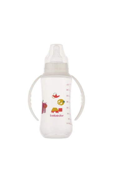 Bebedor Hipopotam Desenli Kulplu Pp Biberon 6-18 ay 270 ml 77302