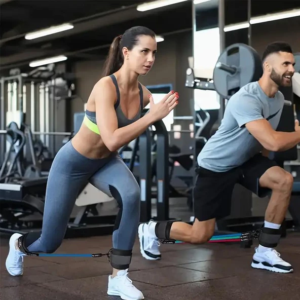 Valkyrie 6 Parça Popo Baldır Kalça Egzersiz Seti Bacak Direnç Tansiyon Lastiği Pilates Yoga Destekleyici - 6