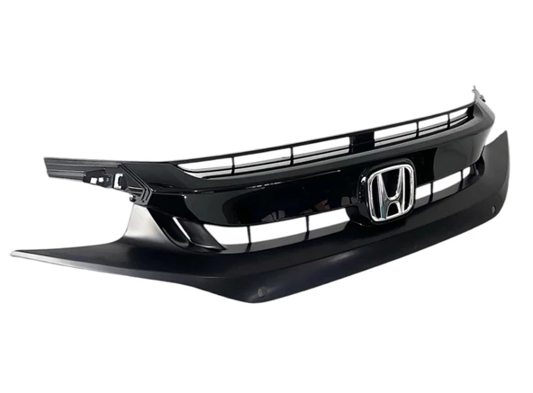 Honda Civic Panjur 2019-2021 Ön  (Siyah /Park Sensör Delikli /Armalı) ,UNİ-PJR-704