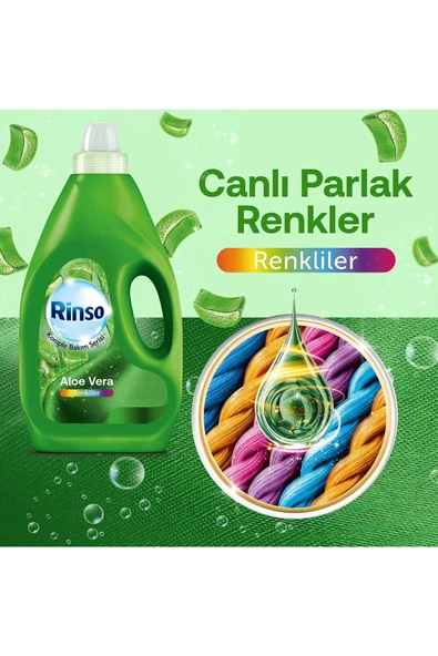 Rinso Sıvı Deterjan Aloe Vera Renkliler İçin 2 x 3 L + Rinso Kömür Siyahlar İçin 2 x 3 L - 4