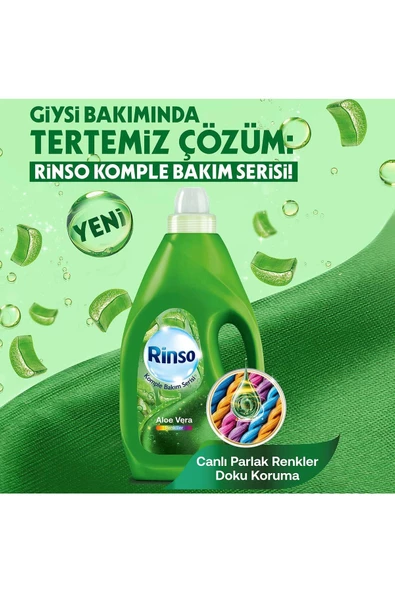 Rinso Sıvı Deterjan Aloe Vera Renkliler İçin 2 x 3 L + Rinso Kömür Siyahlar İçin 2 x 3 L - 3
