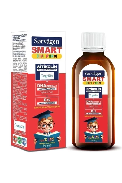 Sorvagen Smart Sıvı Form Stikolin Takviye Edici Gıda 150 Ml-SKT: 11/2027