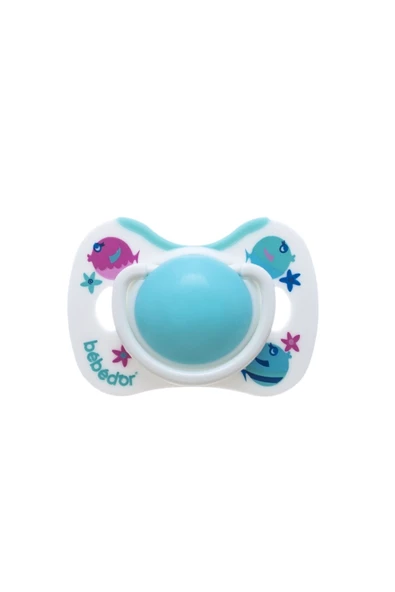 Bebedor Silikon Kiraz Uçlu Medikal Emzik 6-18ay Turkuaz 102
