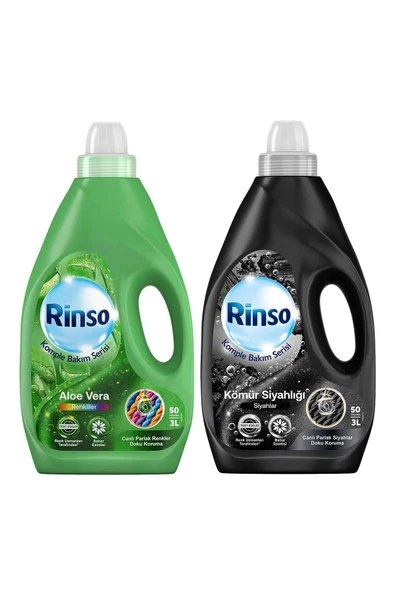 Rinso Sıvı Aloe Vera Renklıler ve Sıvı Kömür Siyahlığı 3 Lt - 2